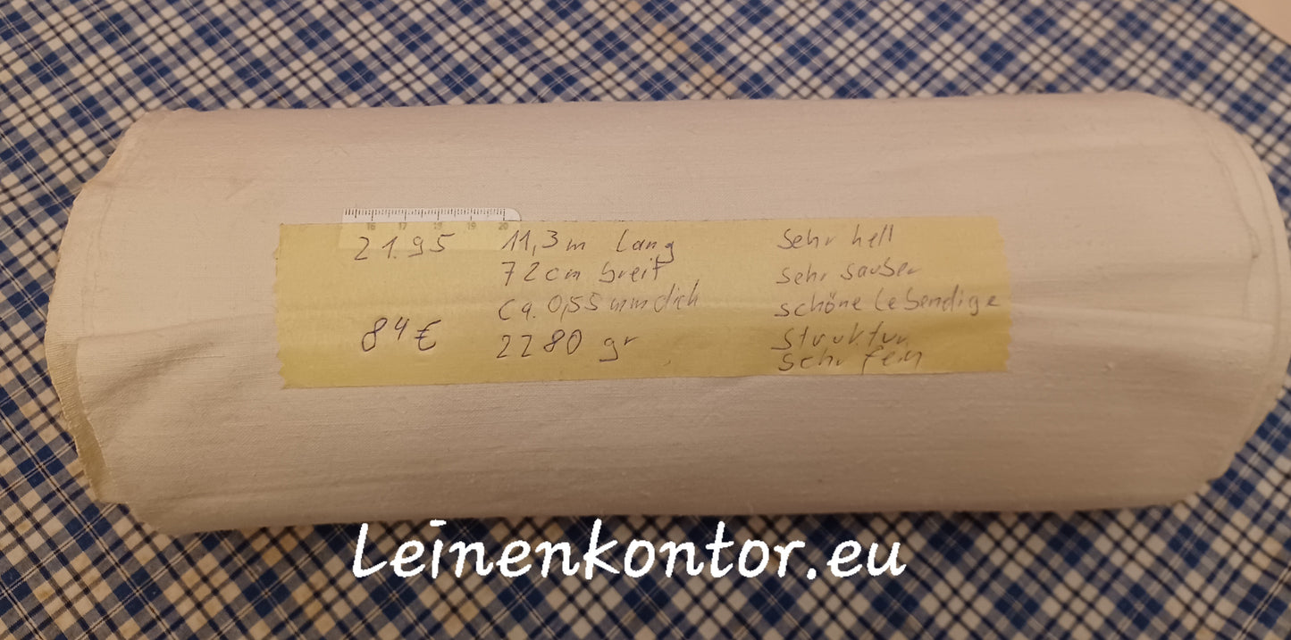 21.95 (11,3m x 0,72m x 0,55mm) Altes Bauernleinen Landhaus Leinenstoff Leinenballen