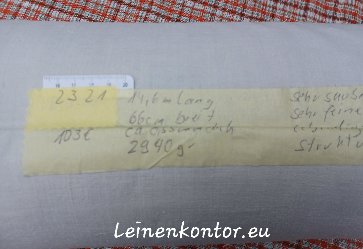 23.21 (14.6m x 0,66m x 0,55mm) Altes Bauernleinen Landhaus Leinenstoff Leinenballen