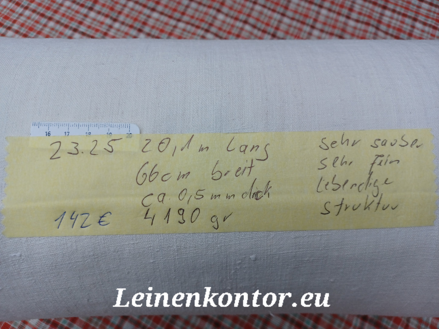 23.25 (20,1m x 0,66m x 0,5mm) Altes Bauernleinen Landhaus Leinenstoff Leinenballen