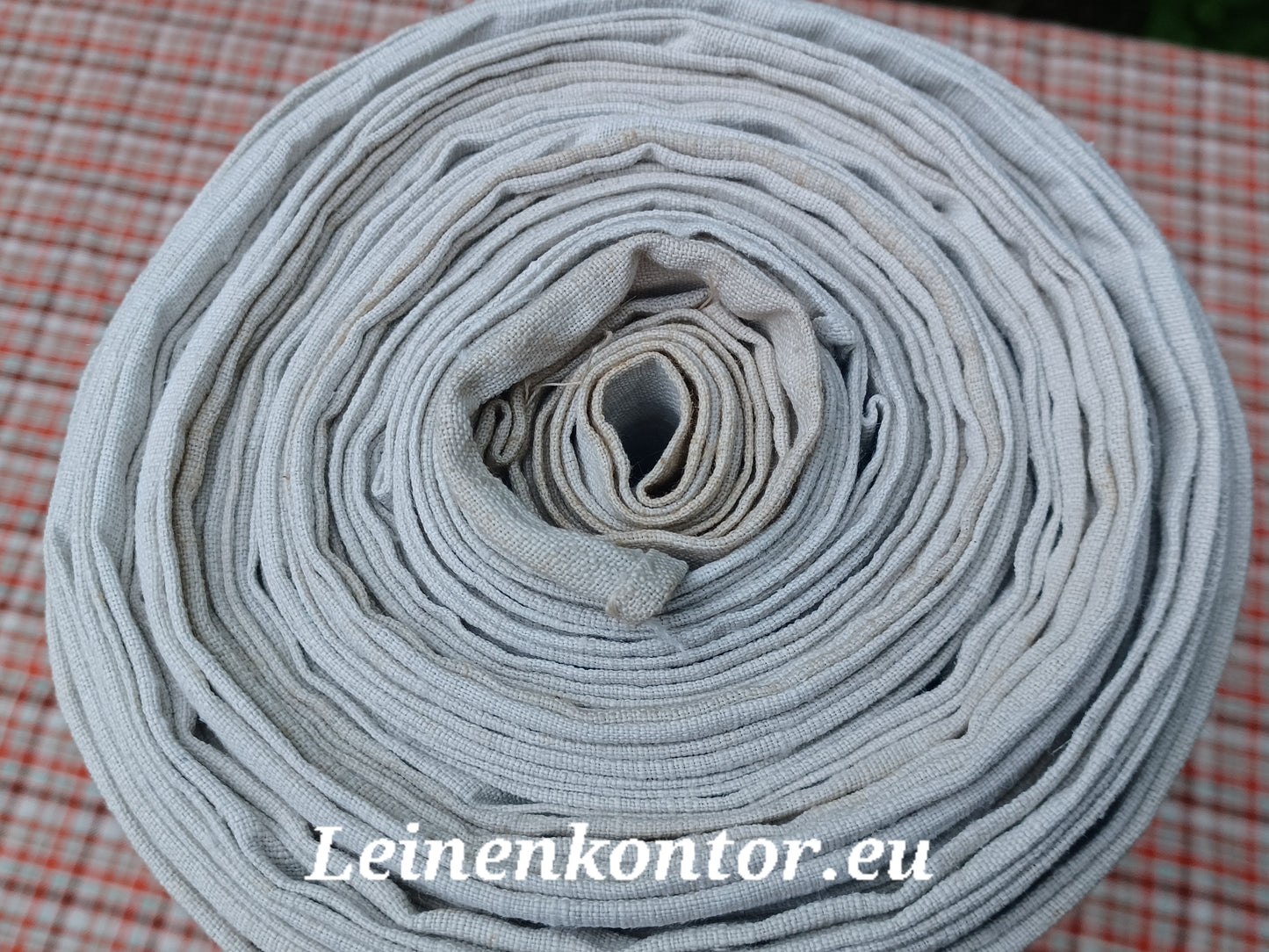 23.26 (16,6m x 0,68m x 0,4mm) Altes Bauernleinen Landhaus Leinenstoff Leinenballen