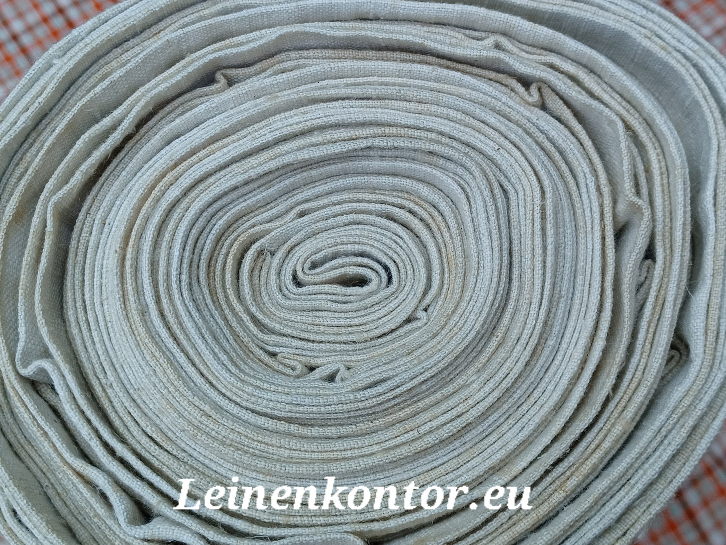 23.45 (13,3m x 0,68m x 0,55mm) Altes Bauernleinen Landhaus Leinenstoff Leinenballen