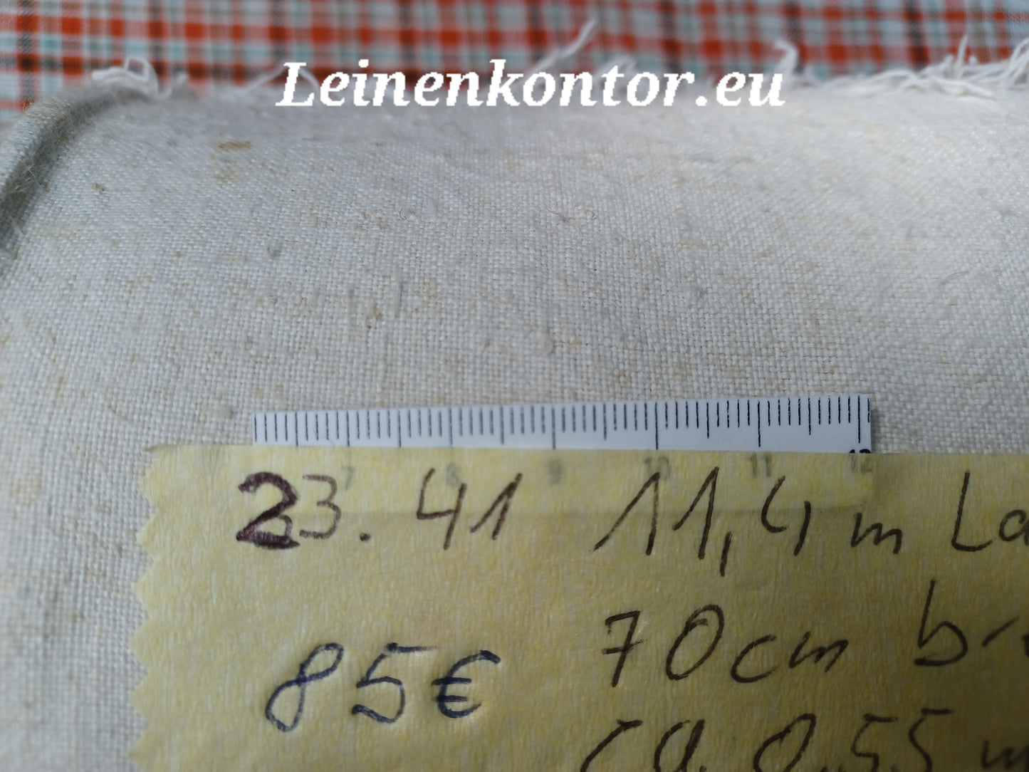 23.41 (11,4m x 0,70m x 0,55mm) Altes Bauernleinen Landhaus Leinenstoff Leinenballen