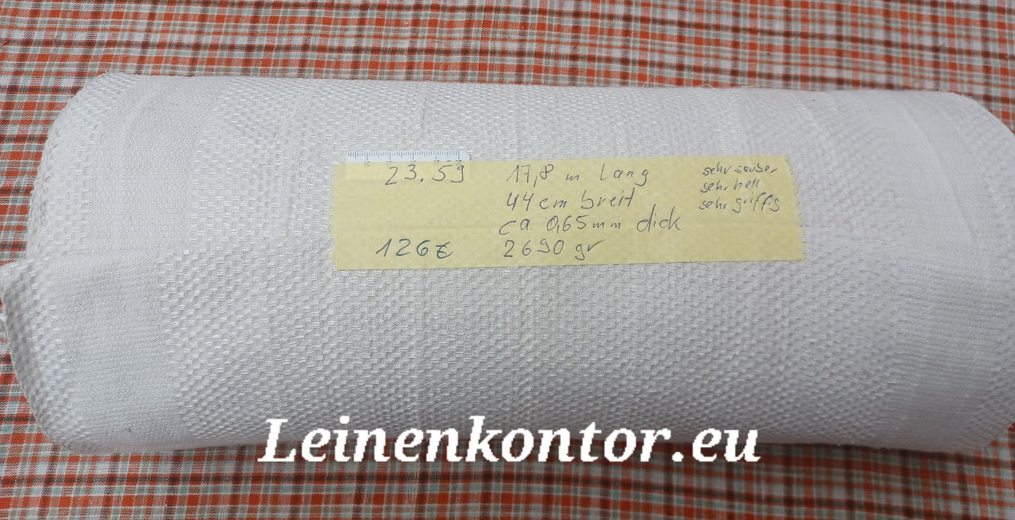 23.59 (17,8m x 0,44m x 0,65mm) Altes Bauernleinen Landhaus Leinenstoff Leinenballen