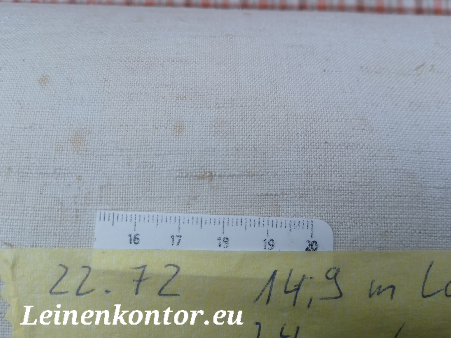 22.72 (14,9m x 0,74m x 0,5mm) Altes Bauernleinen Landhaus Leinenstoff Leinenballen