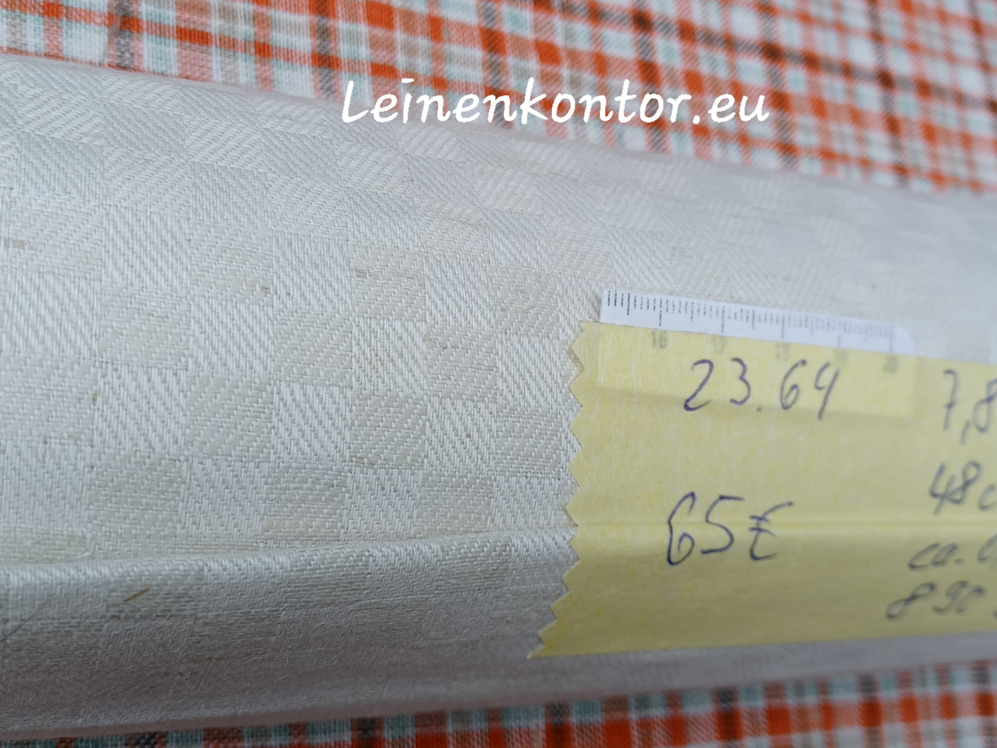 23.64 (7,8m x 0,48m x 0.8mm) Altes Bauernleinen Landhaus Leinenstoff Leinenballen