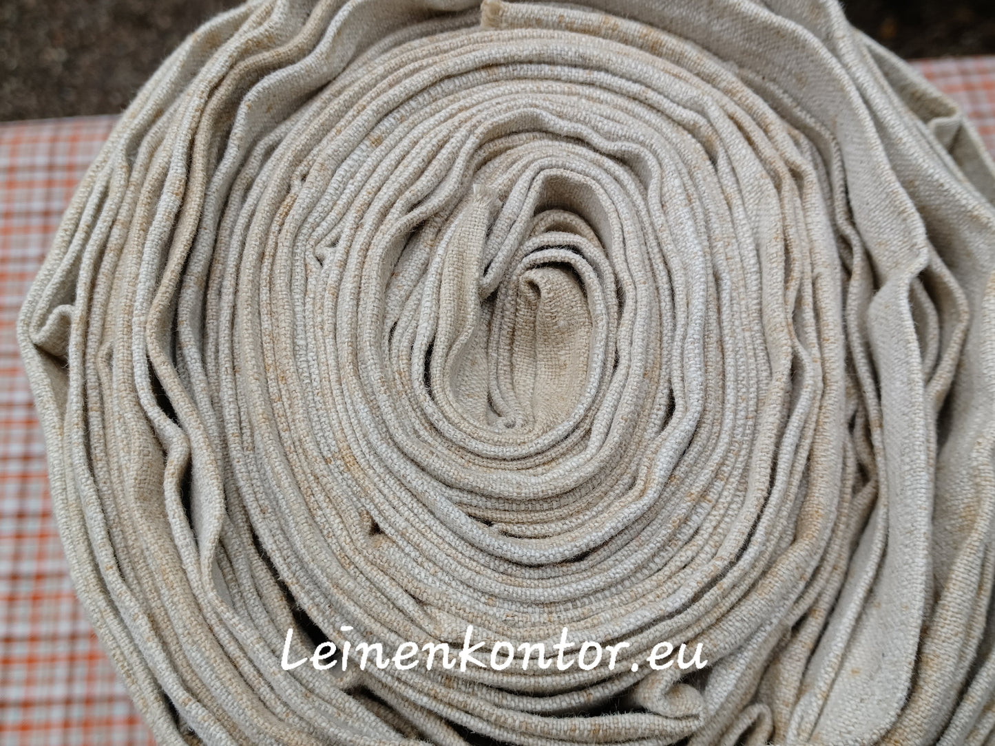 22.93 (13,7m x 0,80m x 0,6mm) Altes Maschinenleinen Landhaus Leinenstoff Leinenballen