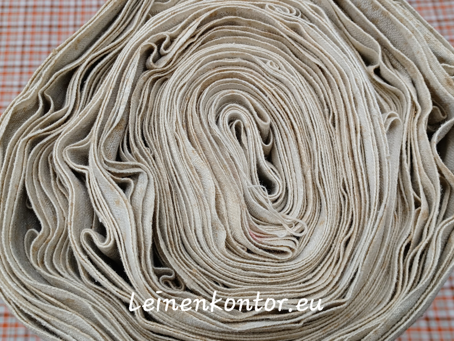 22.93 (13,7m x 0,80m x 0,6mm) Altes Maschinenleinen Landhaus Leinenstoff Leinenballen