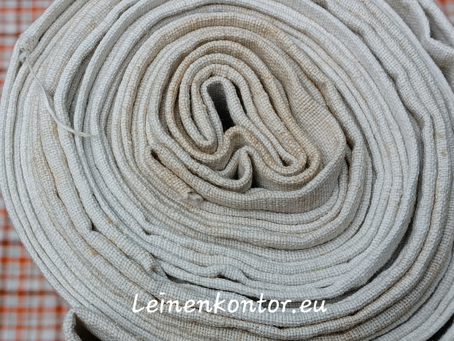 22.94 (6,7m x 0,68m x 0,55mm) Altes Bauernleinen Landhaus Leinenstoff Leinenballen