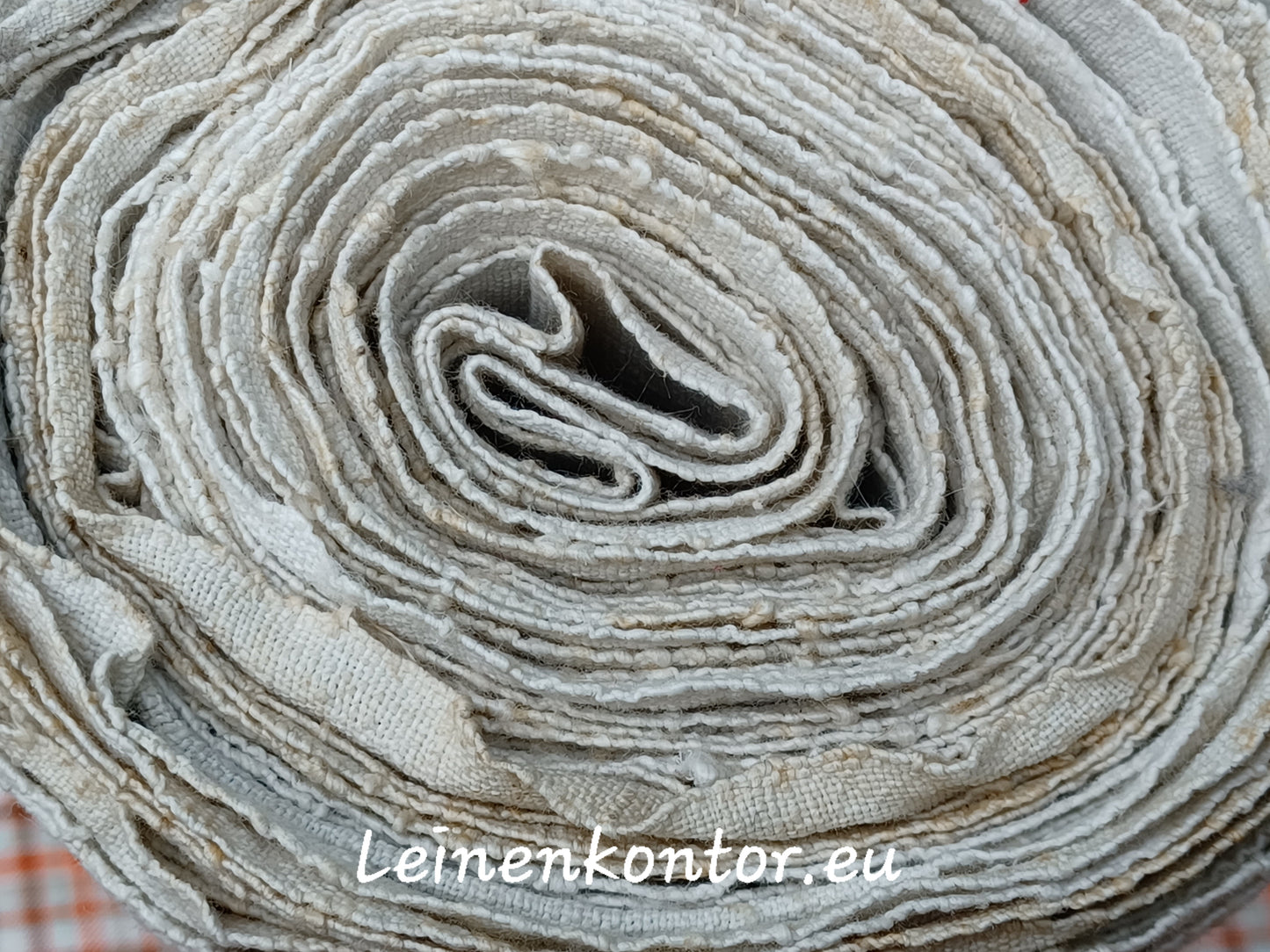 22.94 (6,7m x 0,68m x 0,55mm) Altes Bauernleinen Landhaus Leinenstoff Leinenballen