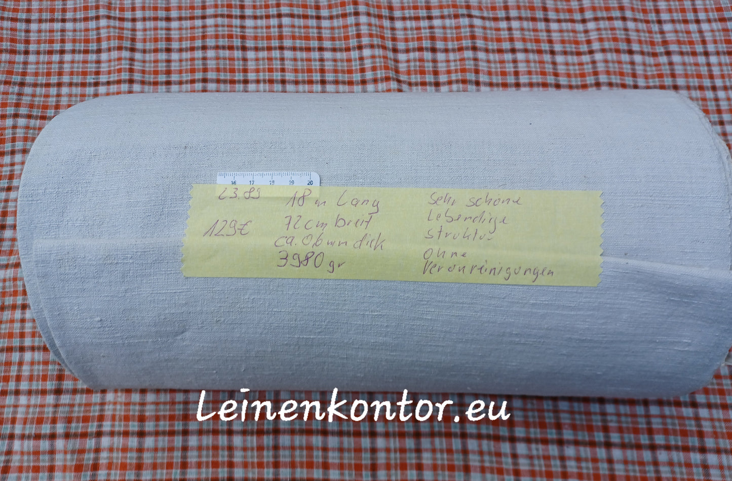 23.89 (18m x 0,72m x 0,6mm) Altes Bauernleinen Landhaus Leinenstoff Leinenballen
