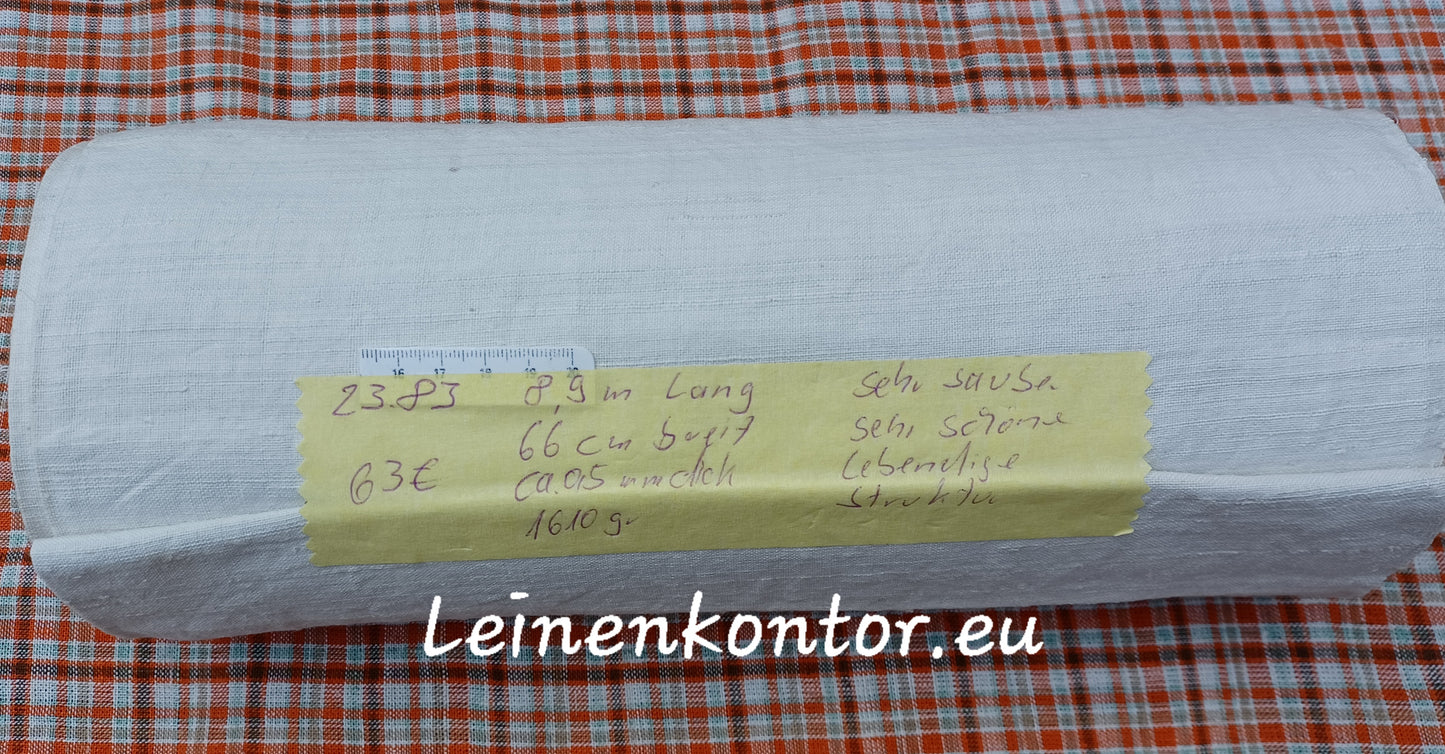 23.83 (8,9m x 0,66m x 0,5mm) Altes Bauernleinen Landhaus Leinenstoff Leinenballen