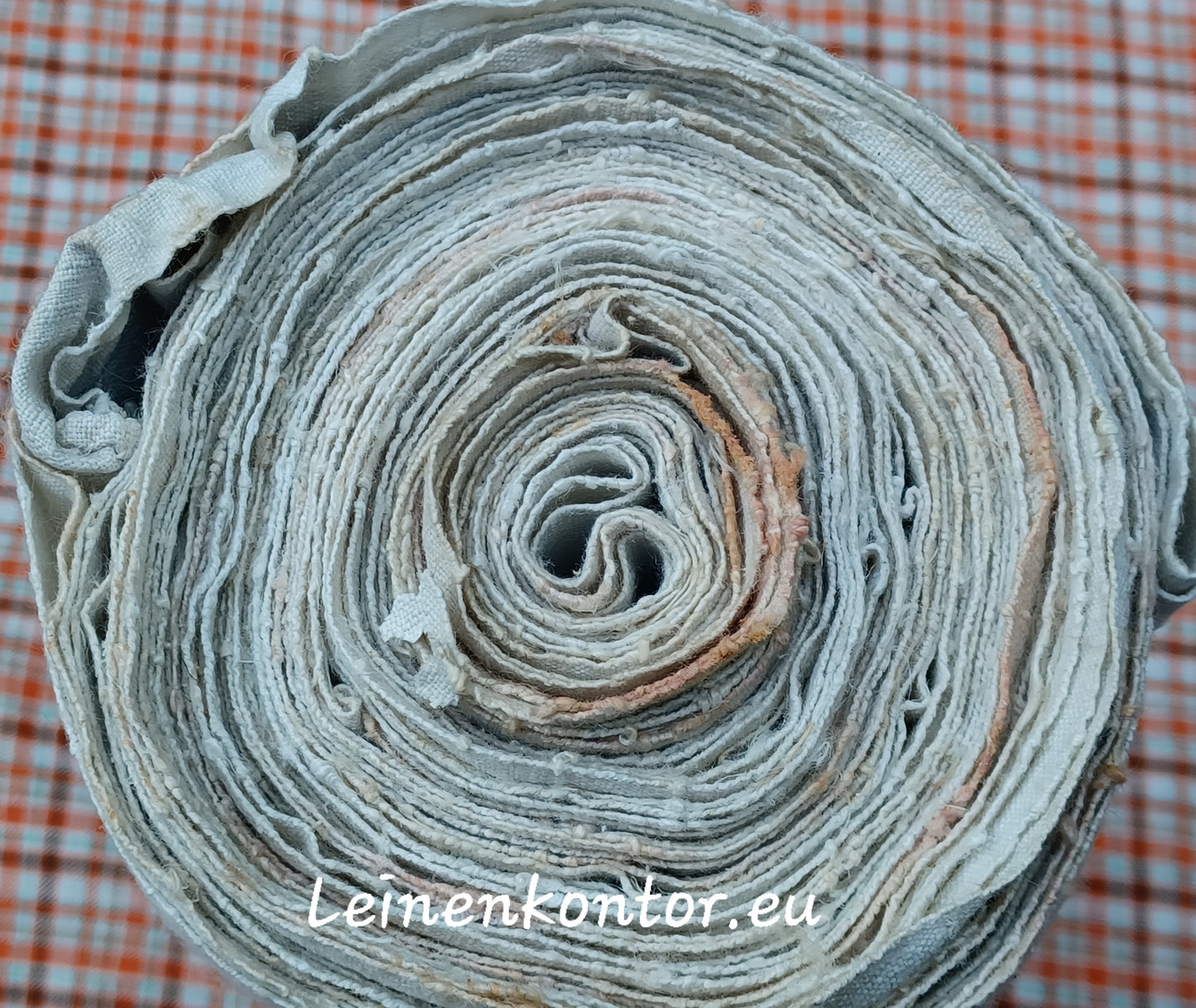 23.75 (8,4m x 0,64m x 0,55mm) Altes Bauernleinen Landhaus Leinenstoff Leinenballen