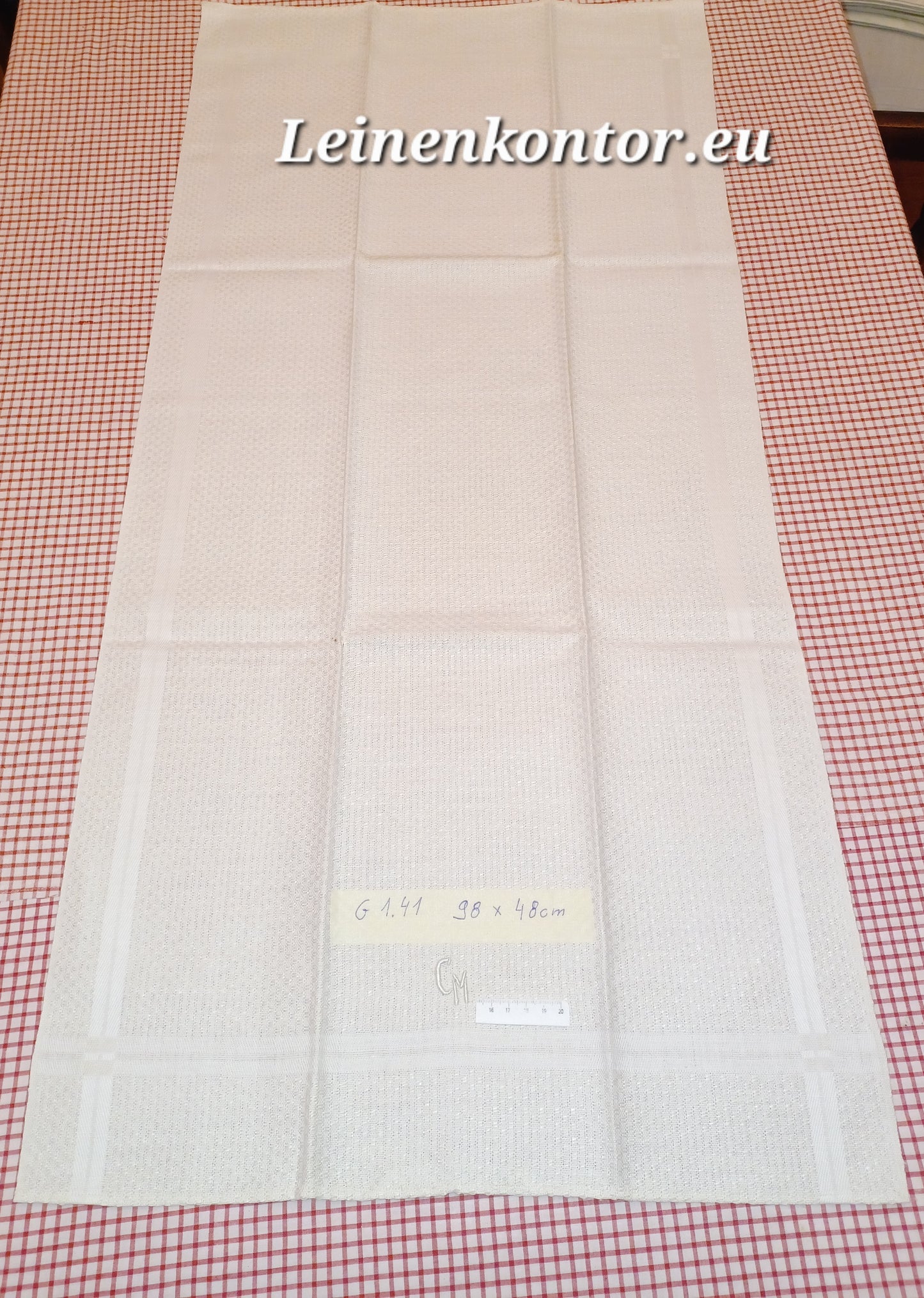 G1.41 (98cm x 48cm) Halbleinenhandtücher Geschirrhandtuch Altes Bauerleinen Landhaus Leinenstoff Leinenhandtücher
