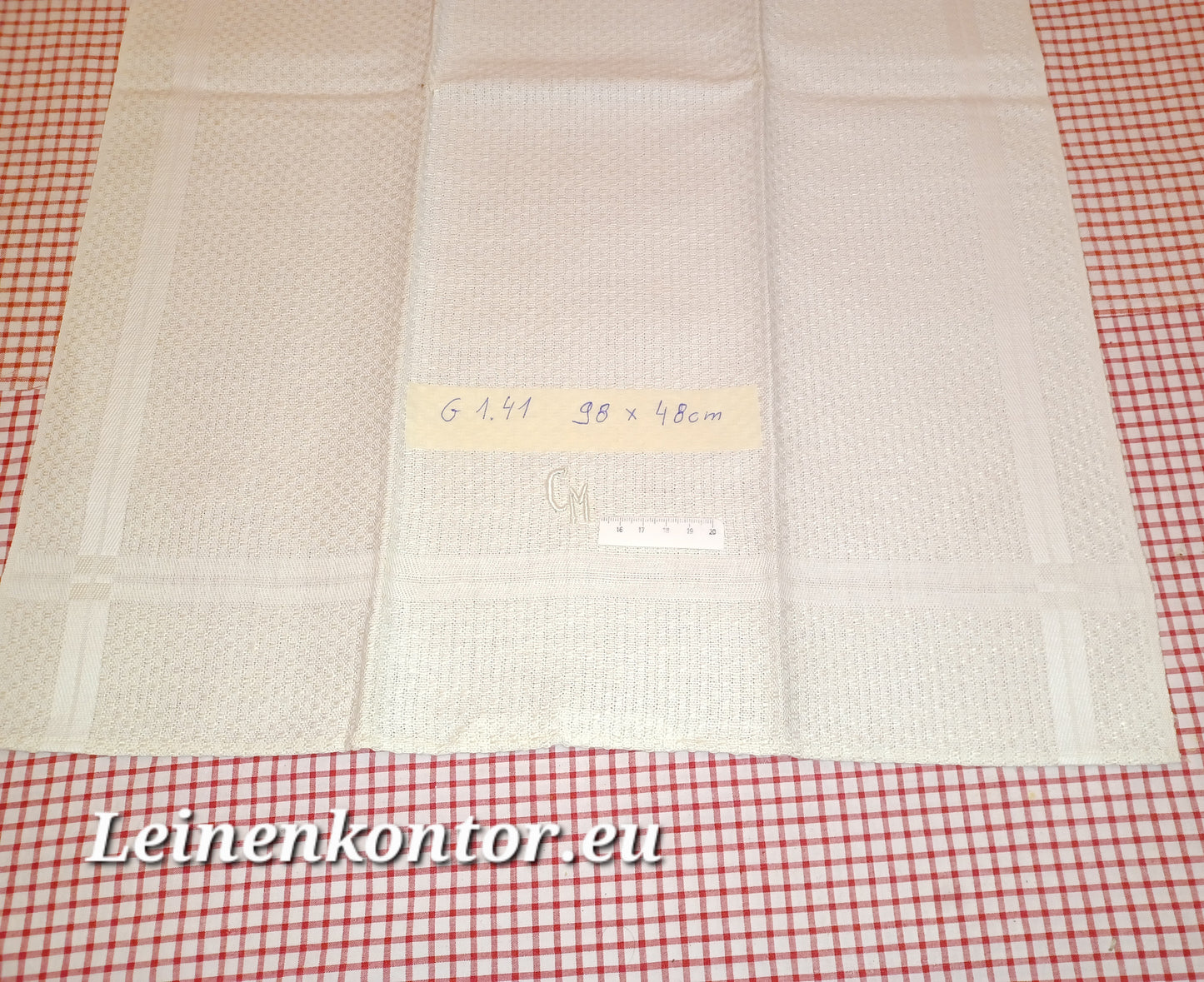 G1.41 (98cm x 48cm) Halbleinenhandtücher Geschirrhandtuch Altes Bauerleinen Landhaus Leinenstoff Leinenhandtücher