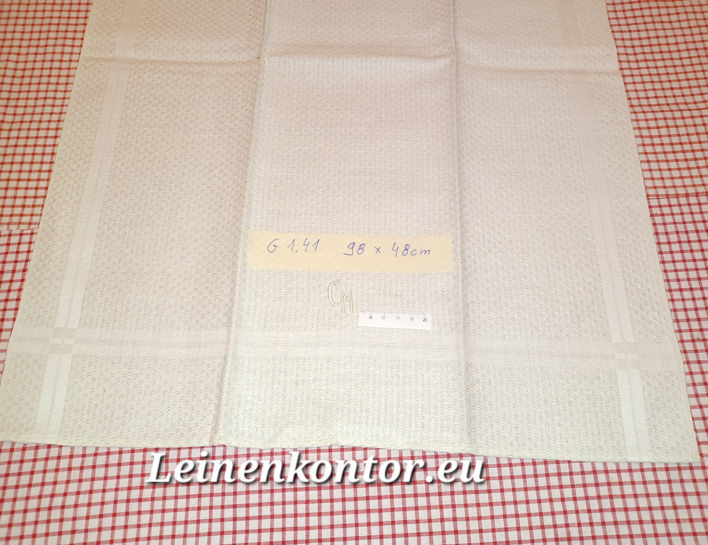 G1.41 (98cm x 48cm) Halbleinenhandtücher Geschirrhandtuch Altes Bauerleinen Landhaus Leinenstoff Leinenhandtücher