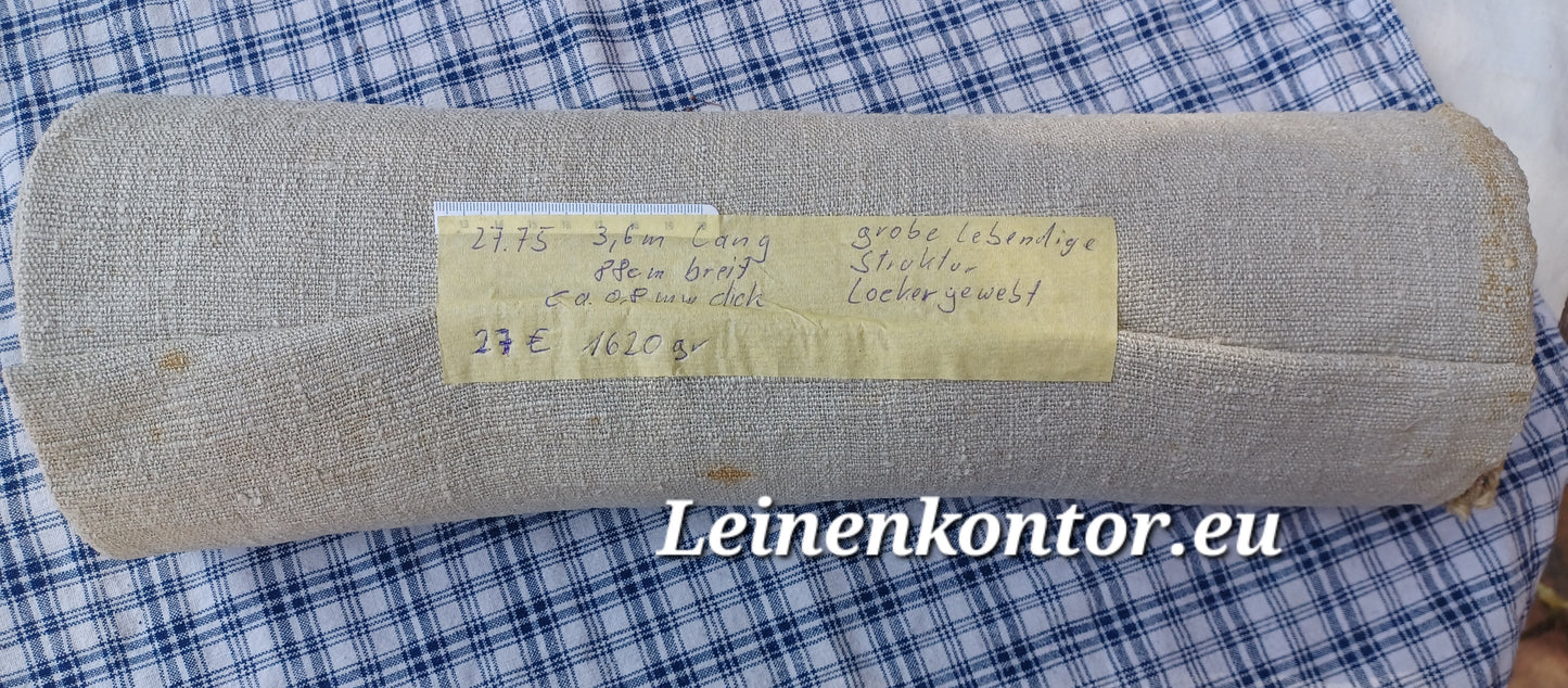 27.75 (3,6m x 0,88m x 0,8mm) Leinenballen Leinen Landhaus Leinenstoff Bauernleinen
