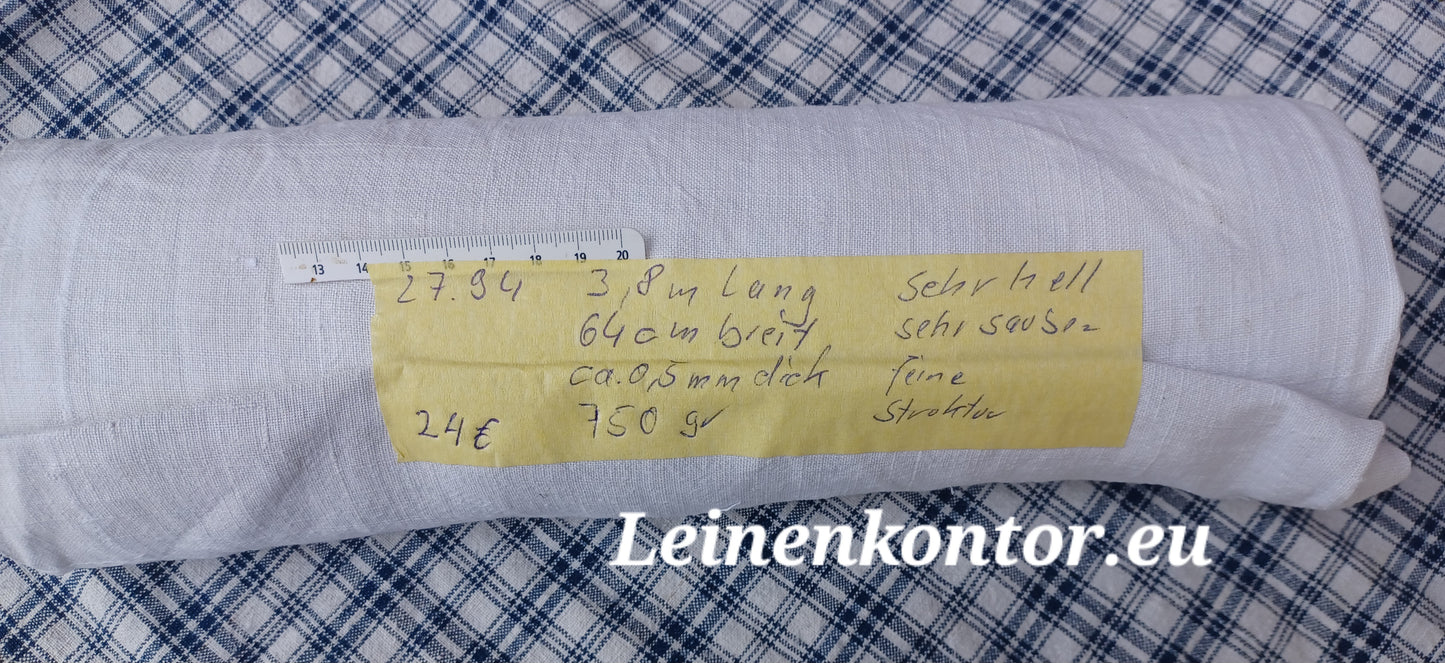 27.94 (3,8m x 0,64m x 0,5mm) Altes Bauernleinen Landhaus Leinenstoff Leinenballen
