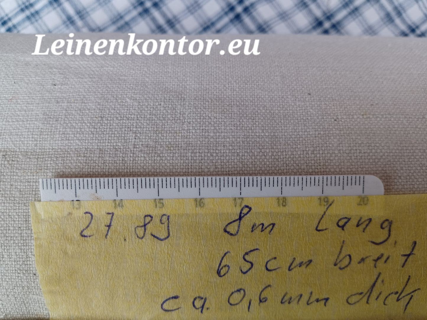 27.89 (8m x 0,65m x 0,6mm) Altes Bauernleinen Landhaus Leinenstoff Leinenballen