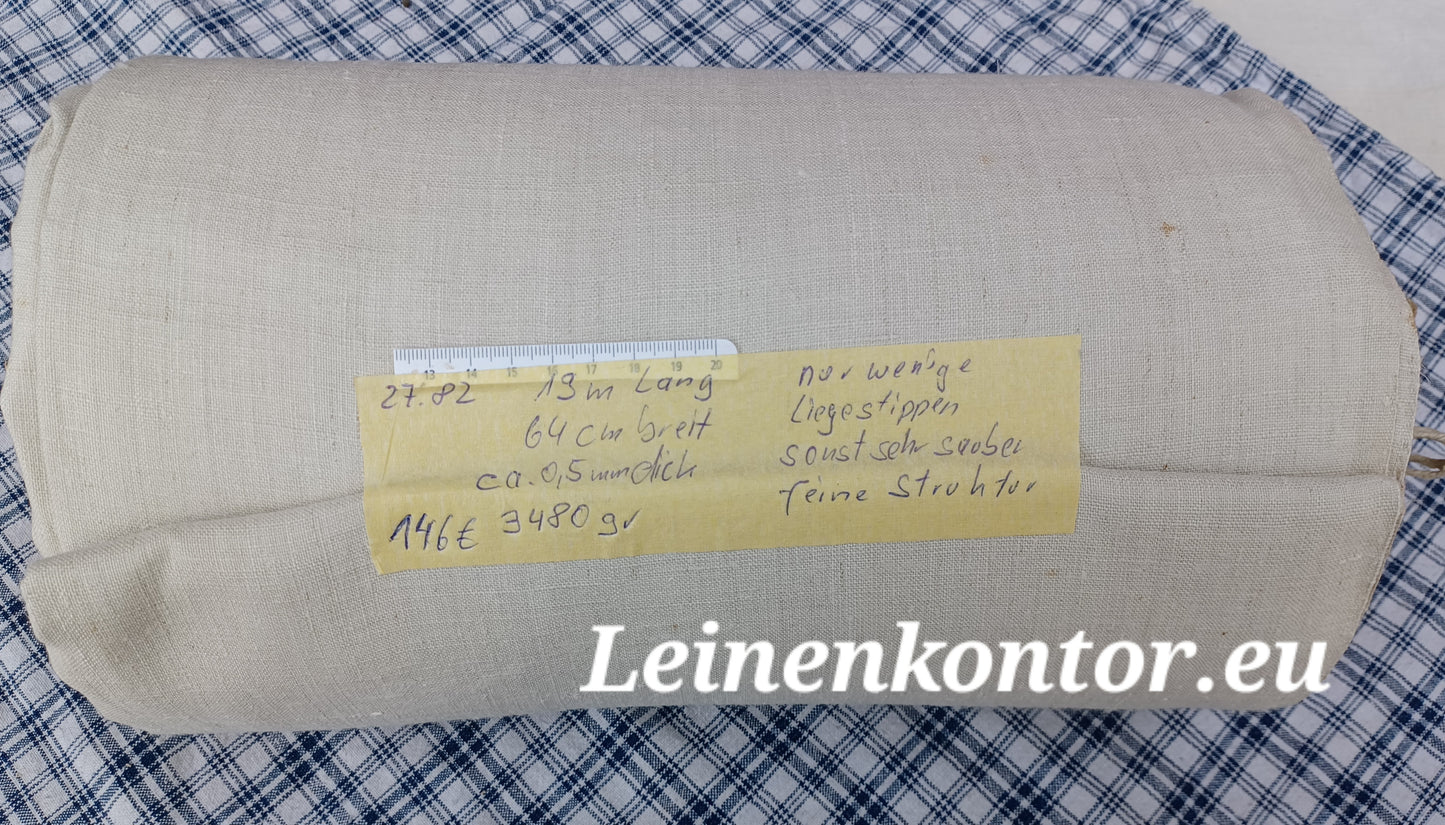 27.82 19m x 064m x 0,5mm) Altes Bauernleinen Landhaus Leinenstoff Leinenballen
