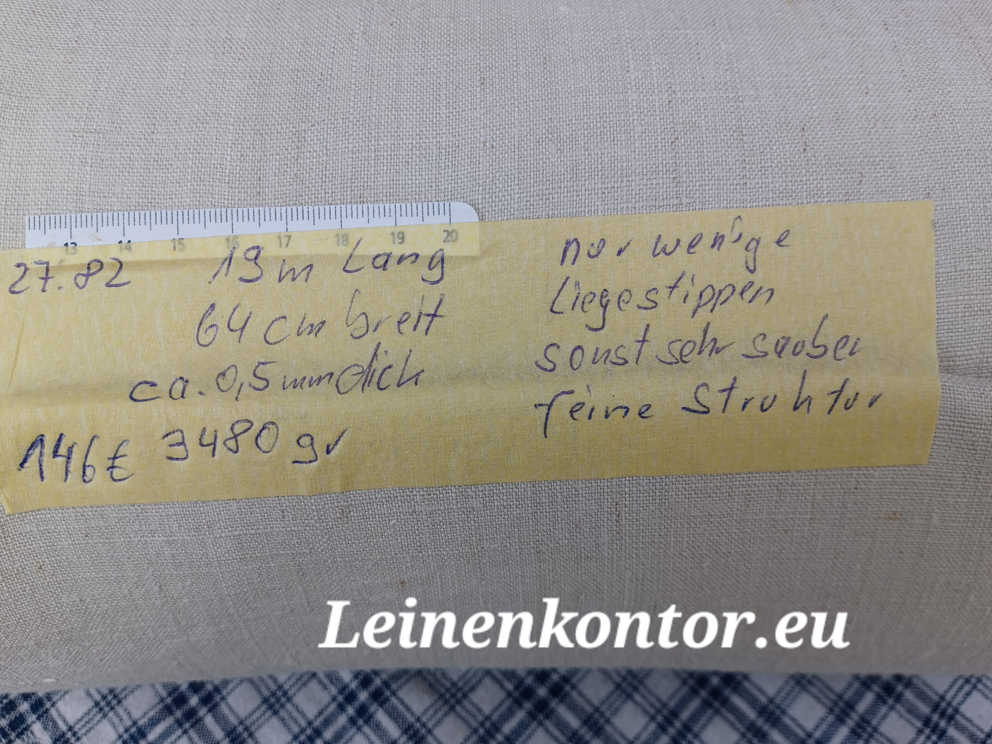 27.82 19m x 064m x 0,5mm) Altes Bauernleinen Landhaus Leinenstoff Leinenballen