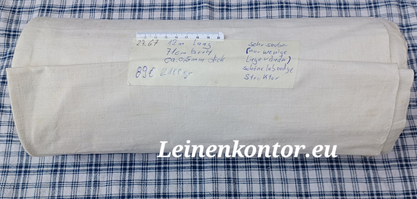 27.67 (12m x 0,71m x 0,5mm) Altes Bauernleinen Landhaus Leinenstoff Leinenballen