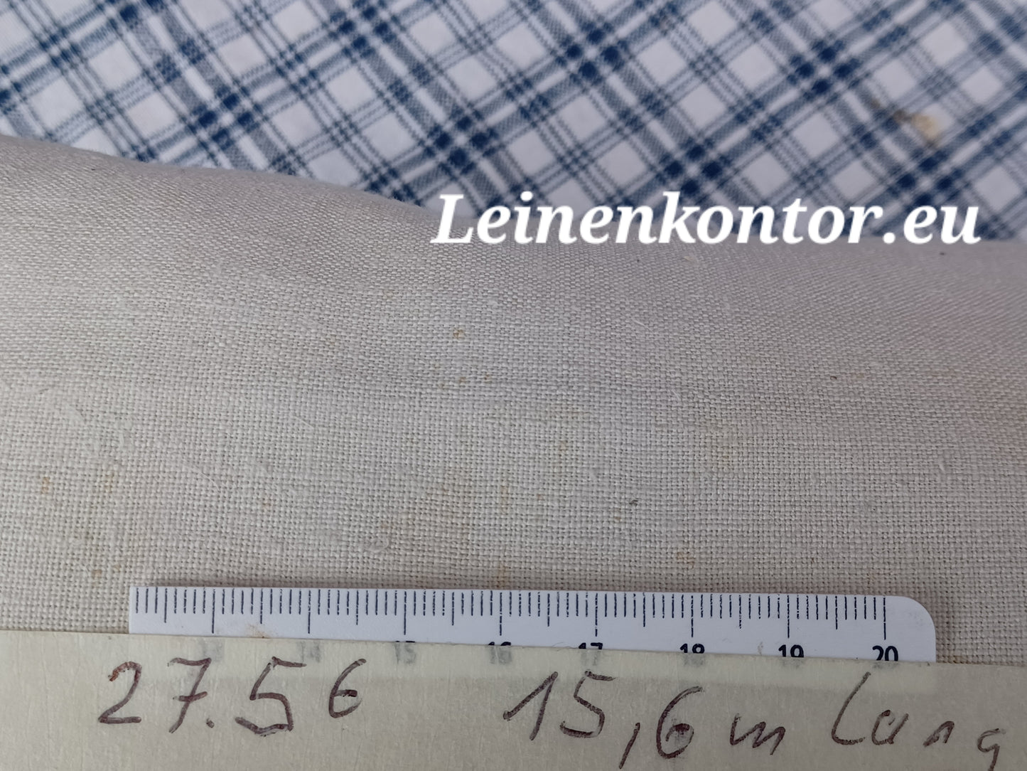 27.56 (15,6m x 0,73m x 0,5mm) Altes Bauernleinen Landhaus Leinenstoff Leinenballen
