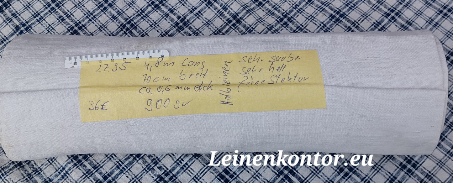 27.95 (4,8m x 0,70m x 0,5mm) Halbleinen Altes Bauernleinen Landhaus Leinenstoff Leinenballen