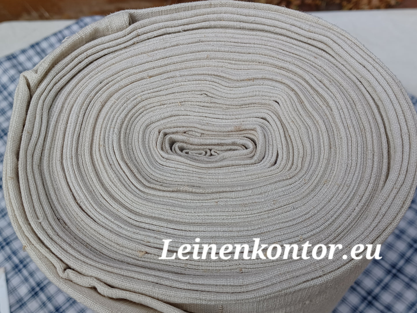 27.55 13,9m x 0,67m x 0,5mm) Altes Bauernleinen Landhaus Leinenstoff Leinenballen