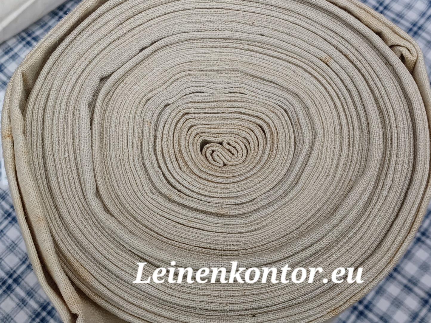 27.59 (13,2m x 0,63m x 0,5mm) Altes Bauernleinen Landhaus Leinenstoff Leinenballen