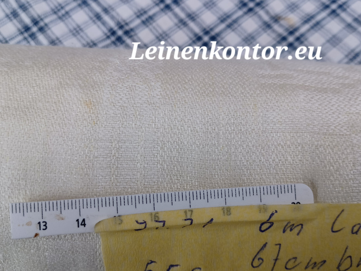 27.71 (6m x 0,67m x 0,4mm) Leinen Damast Altes Bauern Leinen Landhaus Leinenstoff Leinenballen