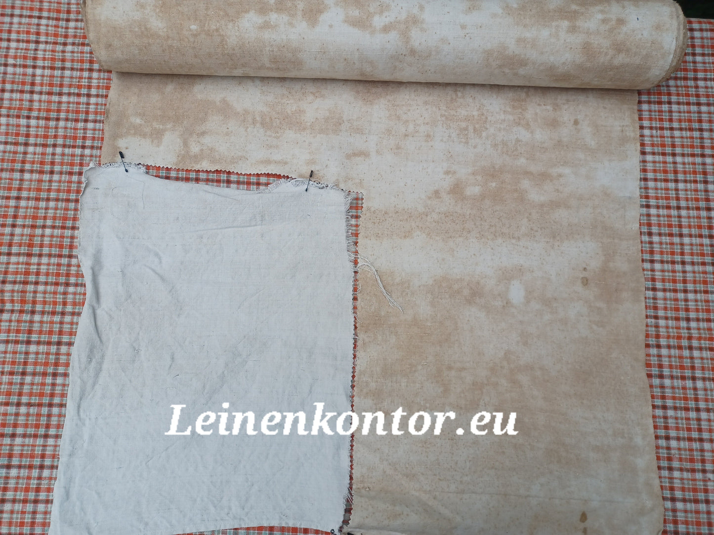 23.98 (6,4m x 0,71m x 0,6mm) Altes Bauernleinen Landhaus Leinenstoff Leinenballen