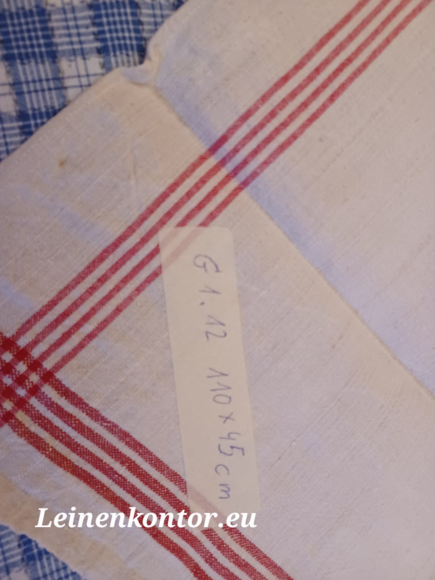G1.12 (110cm x 45cm) Geschirrhandtuch Altes Bauerleinen Landhaus Leinenstoff Leinenhandtücher