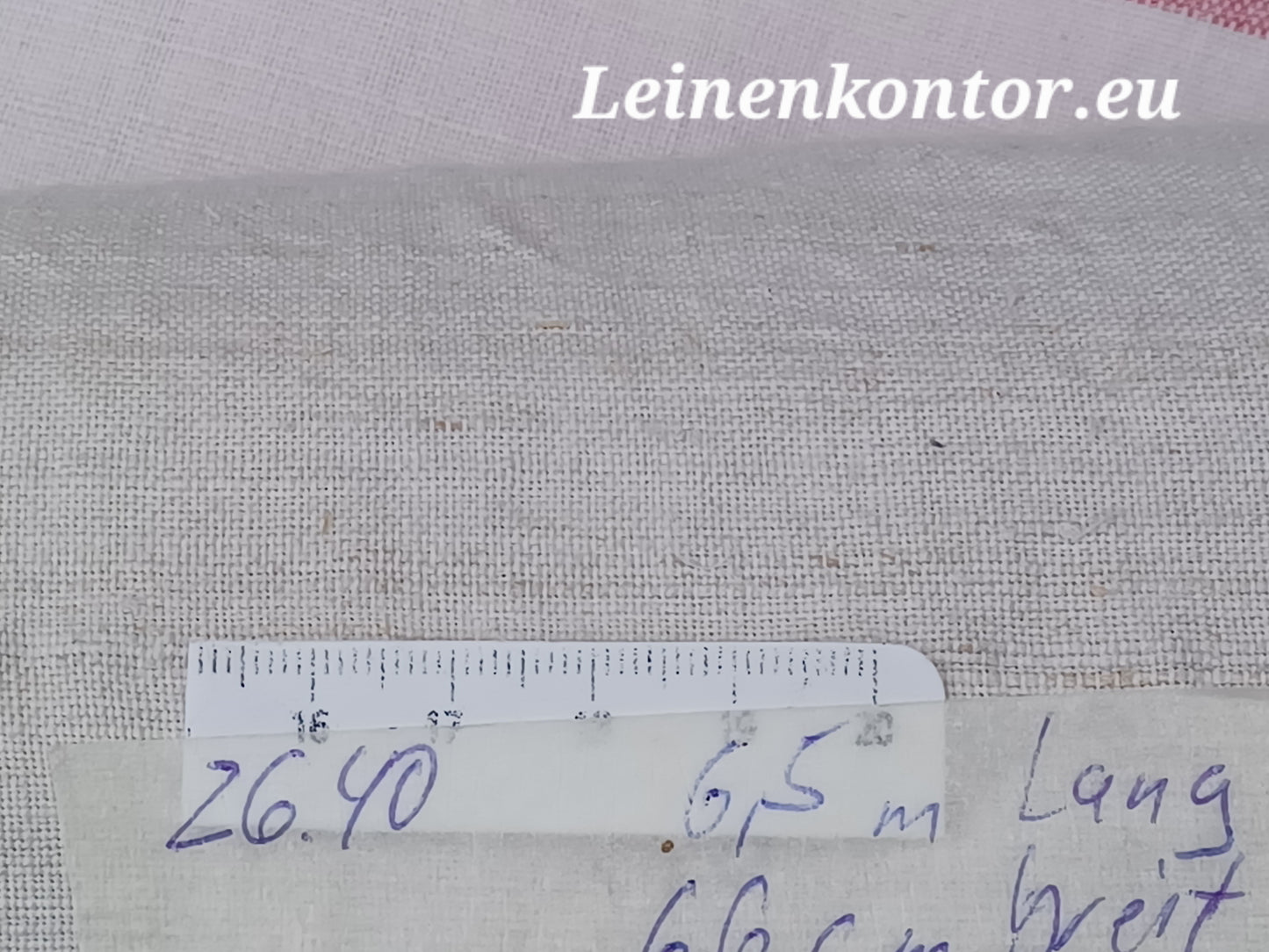 26.40 (6,5m x 0,66m x 0,55mm, 1370gr) Leinen Landhaus Leinenstoff Leinenballen