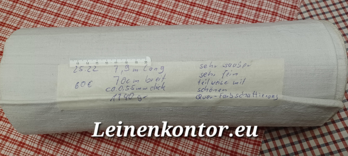 25.22 (7,9m x 0,70m x 0,55mm) Leinen Landhaus Leinenstoff Leinenballen