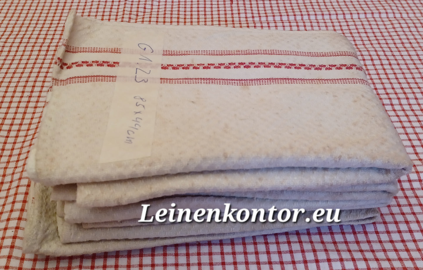G1.23 (85cm x 44cm) Halbleinenhandtücher Geschirrhandtuch Altes Bauerleinen Landhaus Leinenstoff Leinenhandtücher