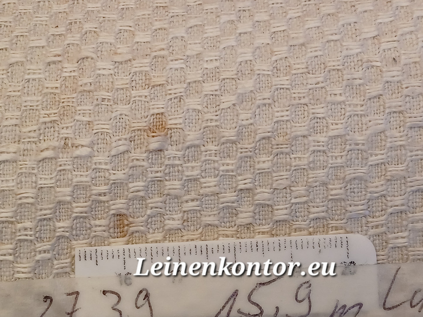 27.39 (15,9m x 0,39m x 0,8mm, 2040gr) Halbleinen, Altes Bauernleinen Landhaus Leinenstoff Leinenballen