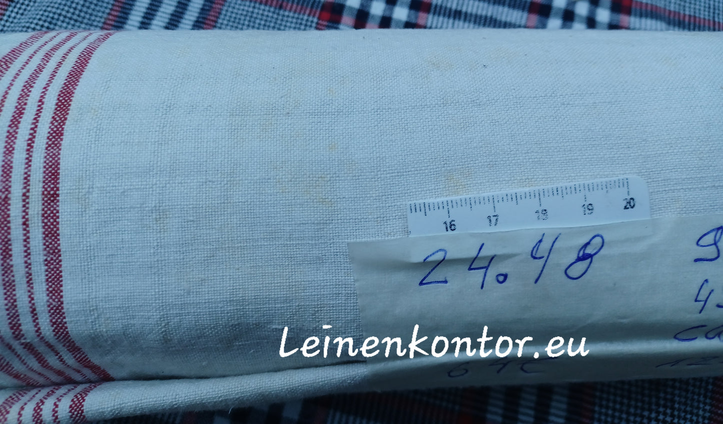 24.48 (9,1m x 0,45 x 0,55mm dick) Handtuchleinen Altes Bauernleinen Landhaus Leinenstoff Leinenballen