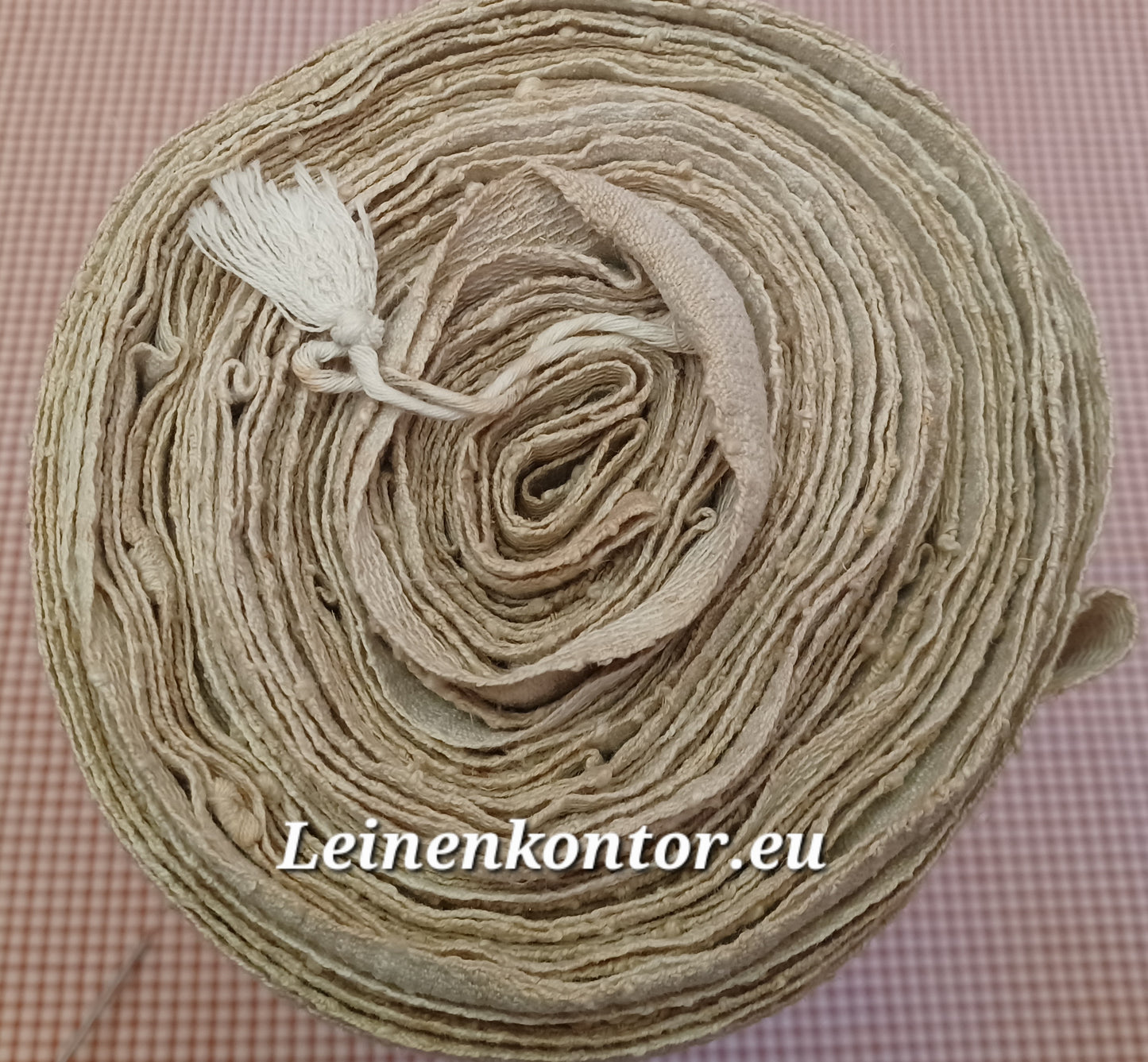 27.39 (15,9m x 0,39m x 0,8mm, 2040gr) Halbleinen, Altes Bauernleinen Landhaus Leinenstoff Leinenballen