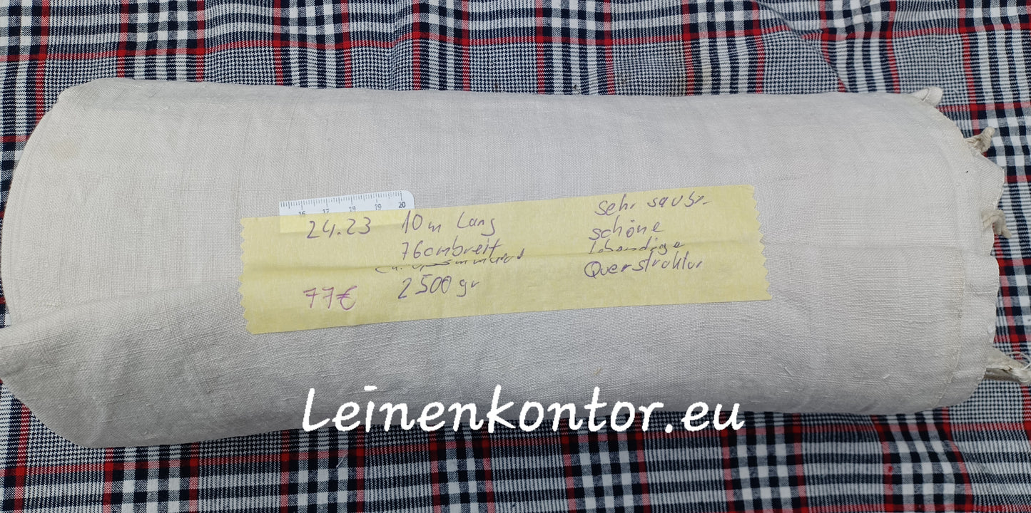 24.23 (10m x 0,76m x 0,55mm) Altes Bauernleinen Landhaus Leinenstoff Leinenballen