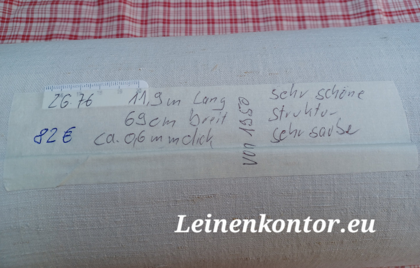 26.76 (11,9m x 0,69m x 0,6mm, 2220gr) Leinen Landhaus Leinenstoff Leinenballen