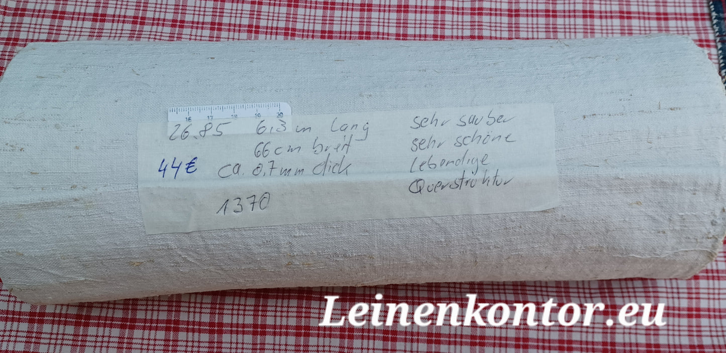 26.85 (6,3m x 0,66m x 0,7mm, 1370gr) Leinen Landhaus Leinenstoff Leinenballen