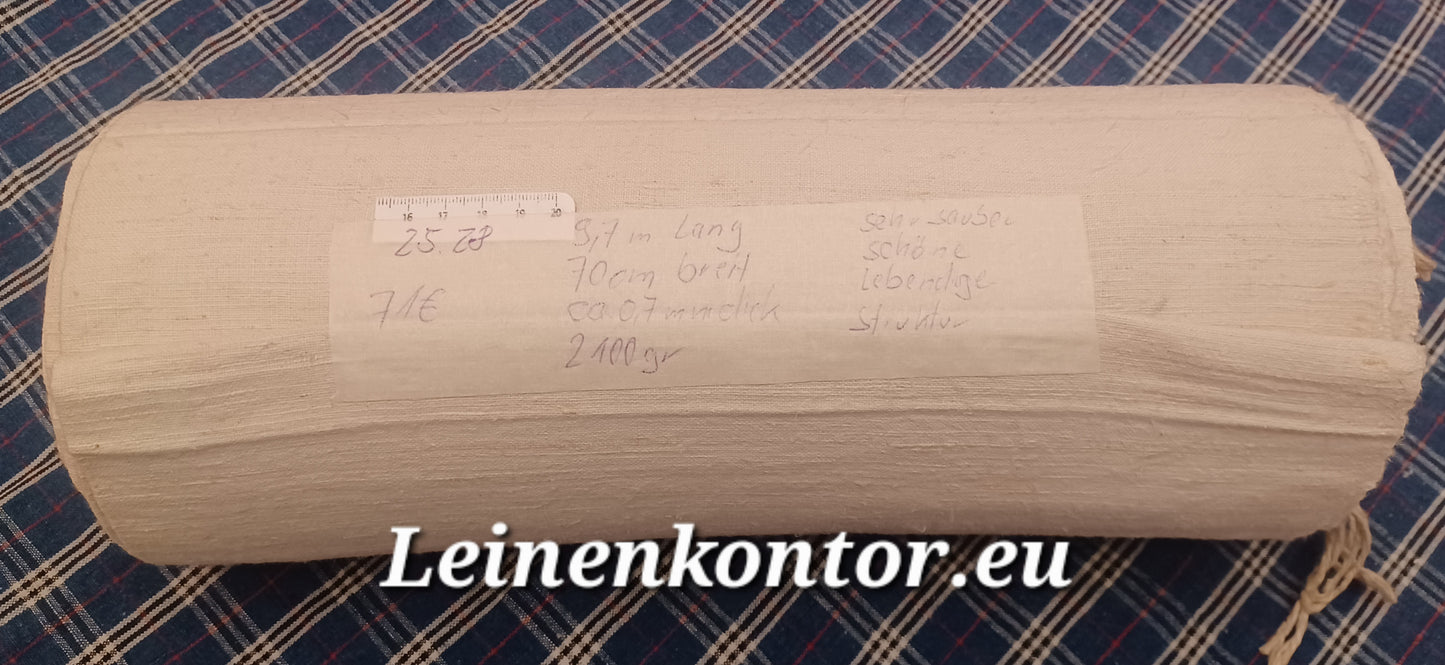 25.28 (9,7m x 0,70m x 0,7mm) Leinen Landhaus Leinenstoff Leinenballen