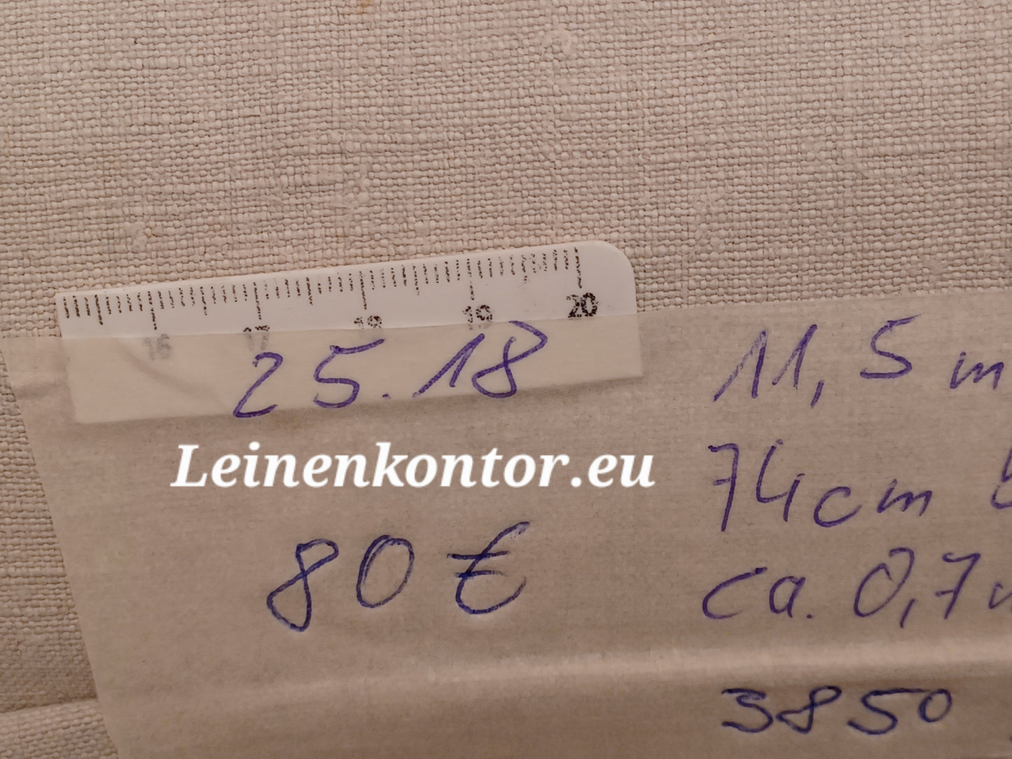 25.18 (11,5m x 0,74m x 0,7mm) Leinen Landhaus Leinenstoff Leinenballen