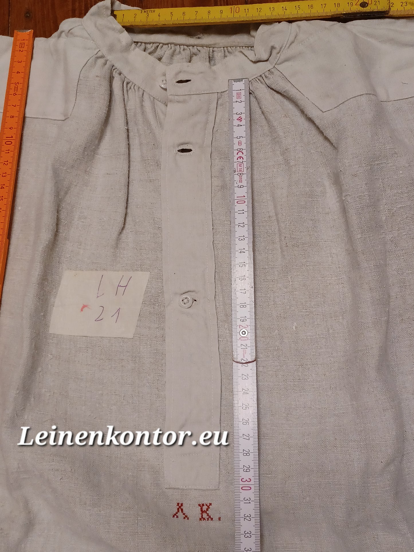 LH21 Leinenhemd, Bauernhemd, Antikes Leinenhemd