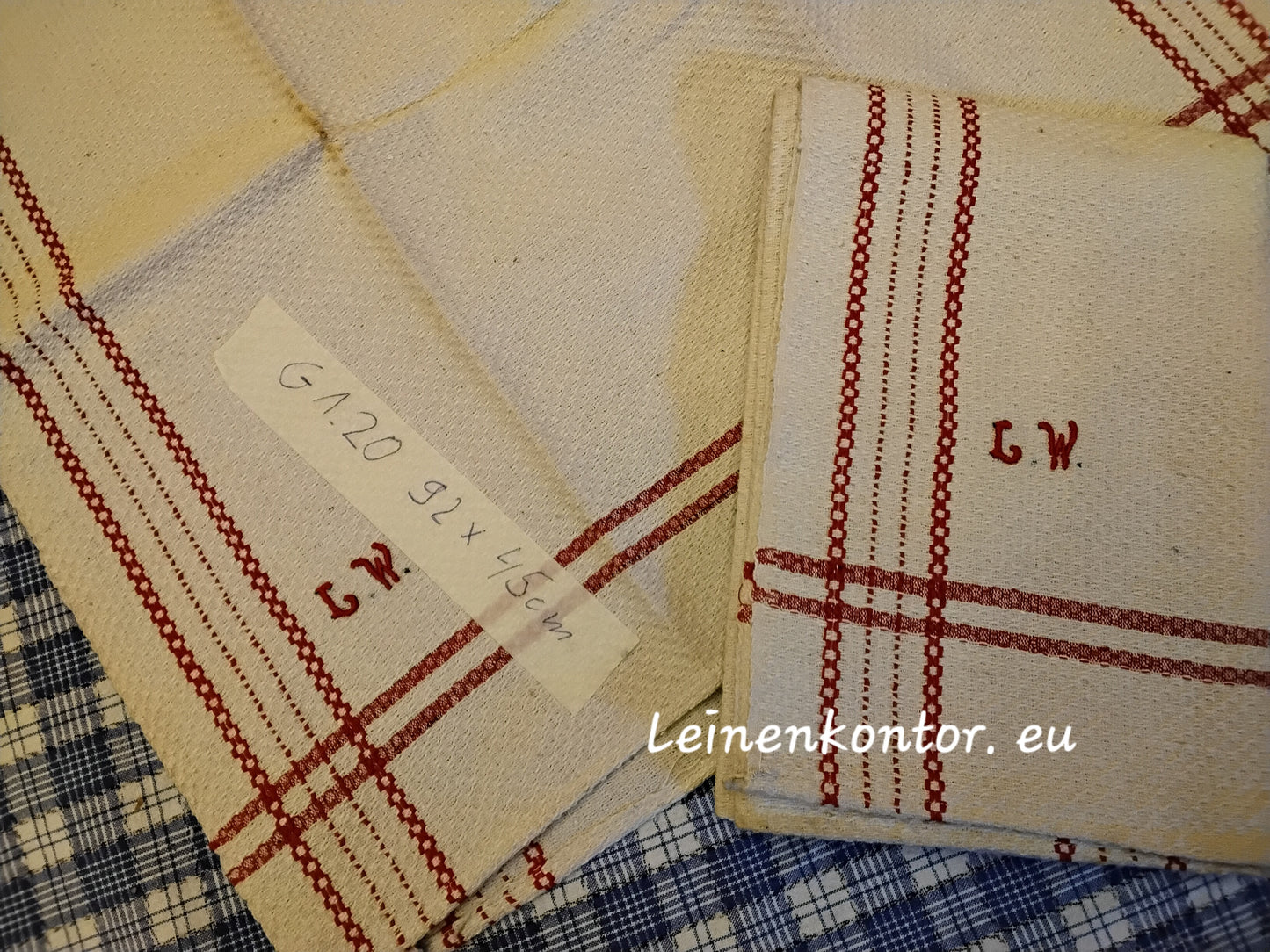 G1.20 (92cm x 45cm) Halbleinenhandtücher Geschirrhandtuch Altes Bauerleinen Landhaus Leinenstoff Leinenhandtücher