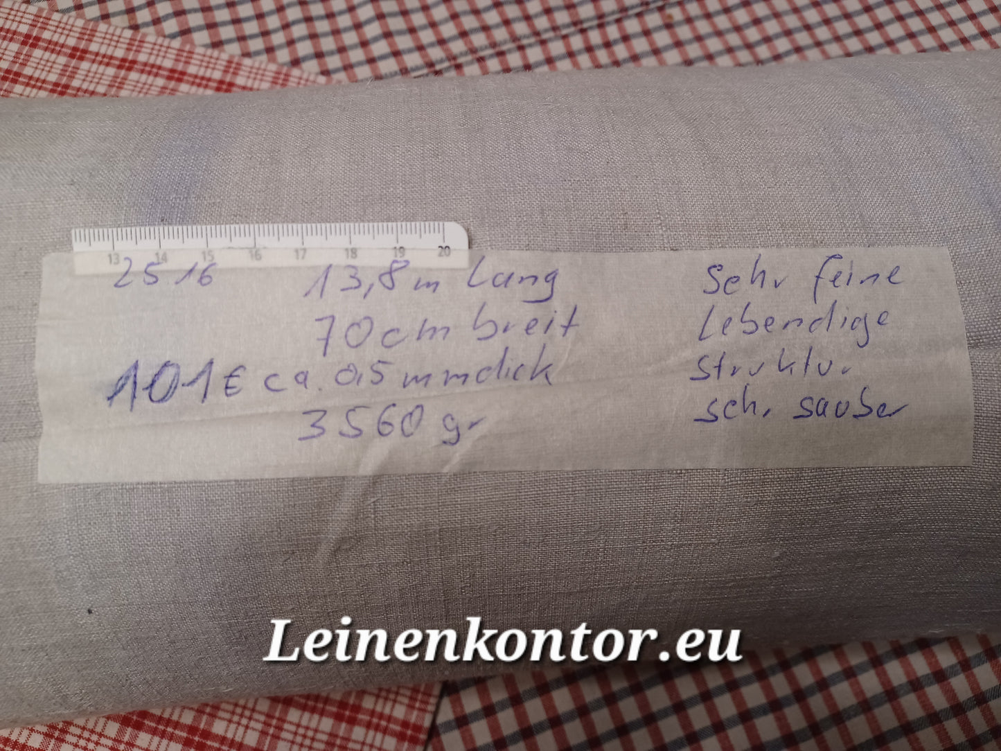 25.16 (13,8m x 0,70m x 0,5mm) Leinen Landhaus Leinenstoff Leinenballen
