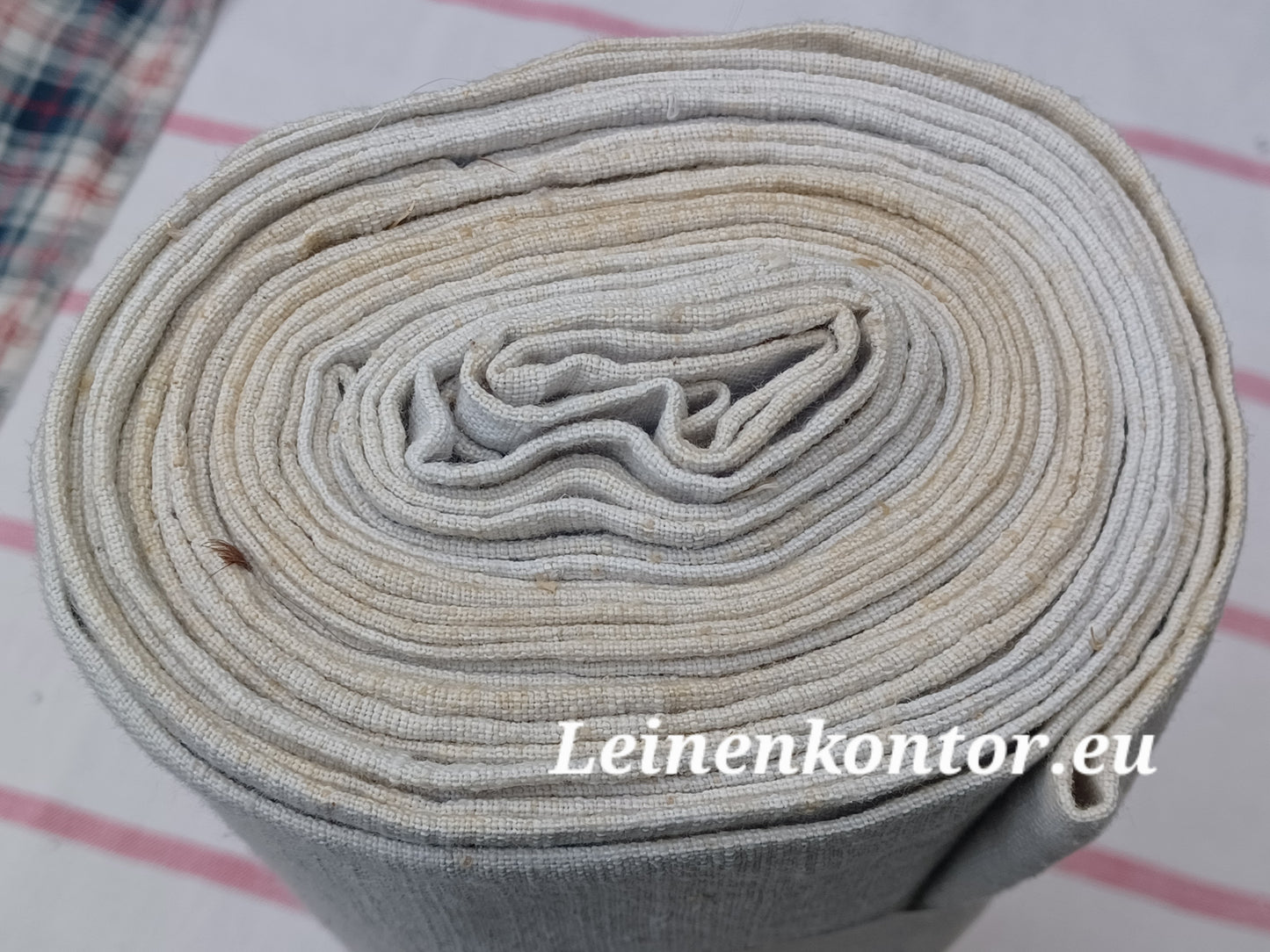 26.40 (6,5m x 0,66m x 0,55mm, 1370gr) Leinen Landhaus Leinenstoff Leinenballen