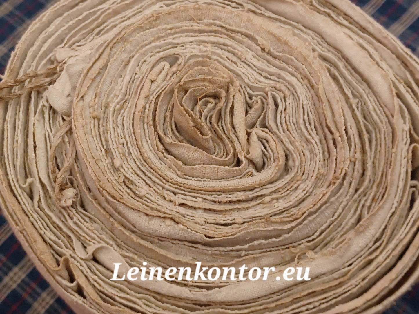 24.97 (19,3m x 0,70m x 0,6mm) Halbleinen, Altes Bauernleinen Landhaus Leinenstoff Leinenballen