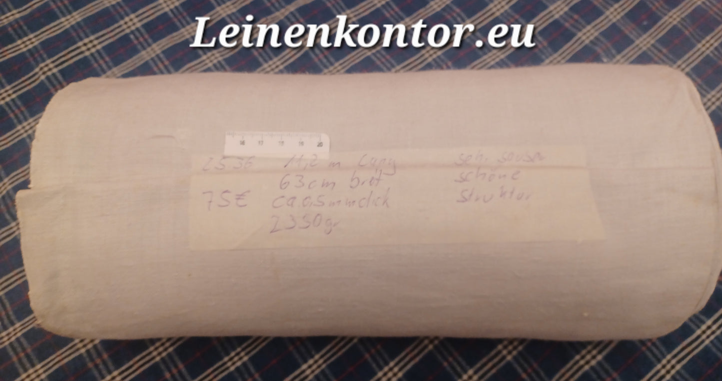 25.36 (11,2m x 0,63m x 0,5mm) Leinen Landhaus Leinenstoff Leinenballen