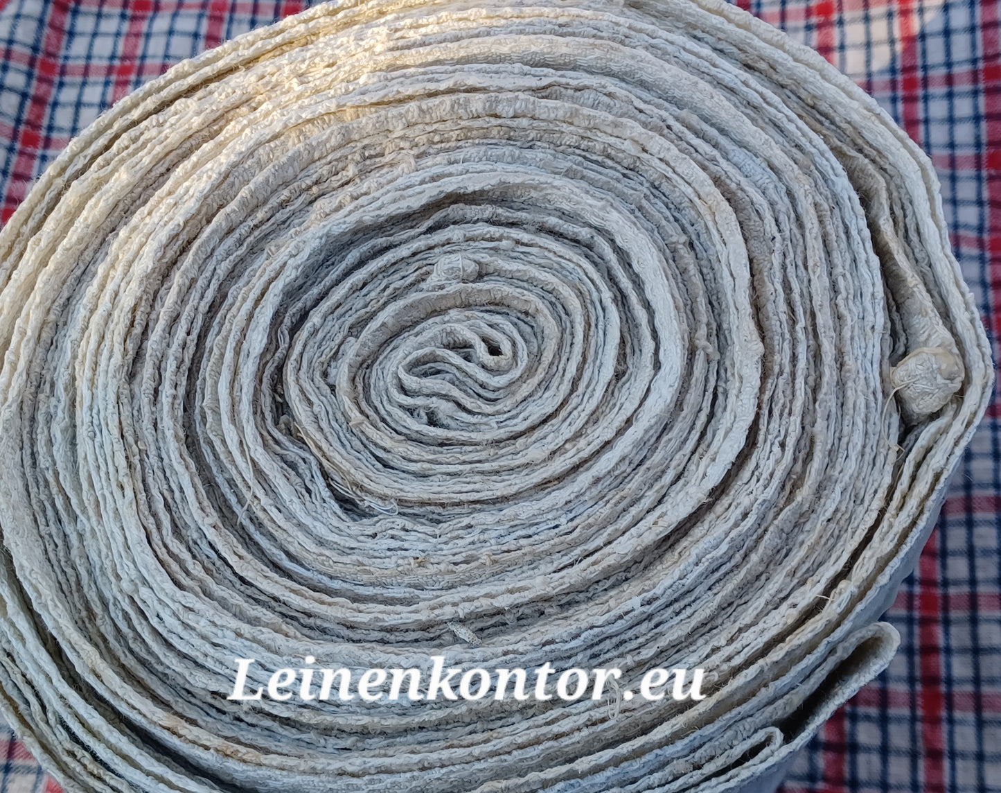 25.26 (10,4m x 0,49m x 0,9mm) Halbleinen, Altes Bauernleinen Landhaus Leinenstoff Leinenballe
